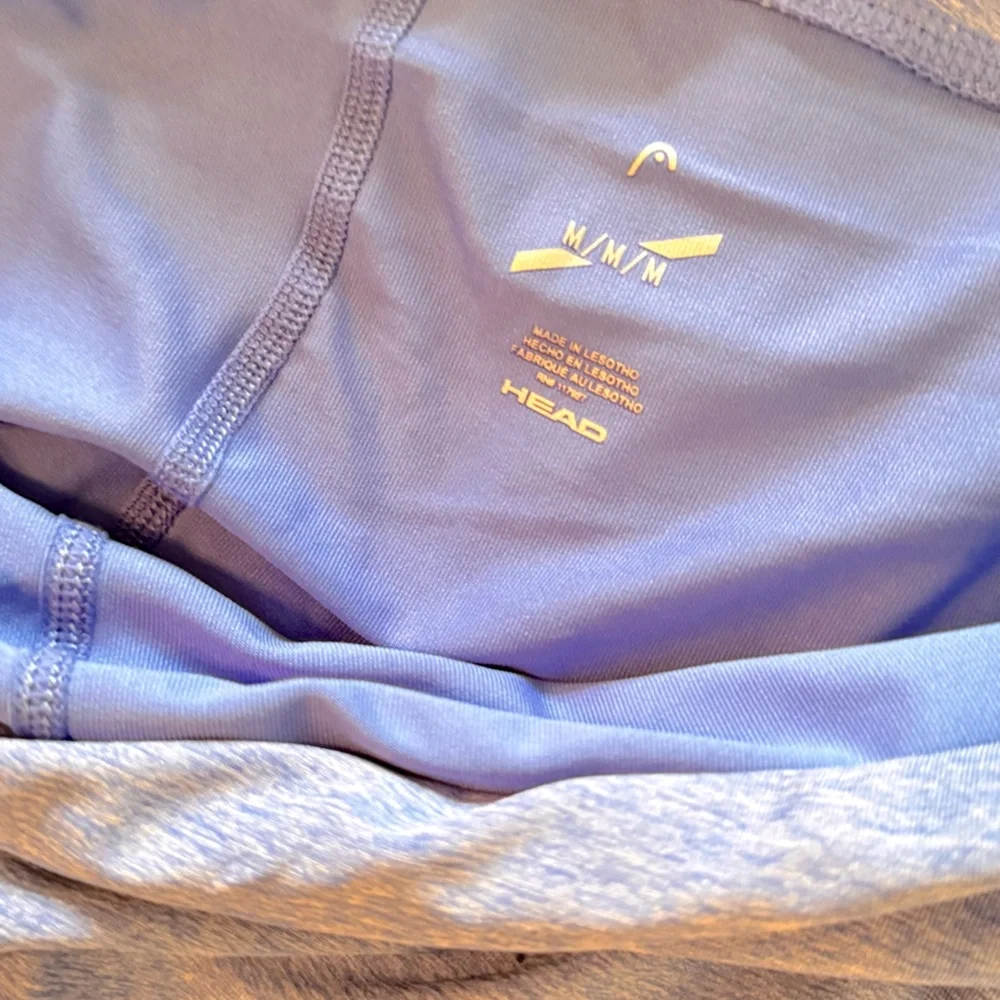 HEAD Heather Blue Purple Tennis Skirt Built In Shorts Athletic Athleisure Skort